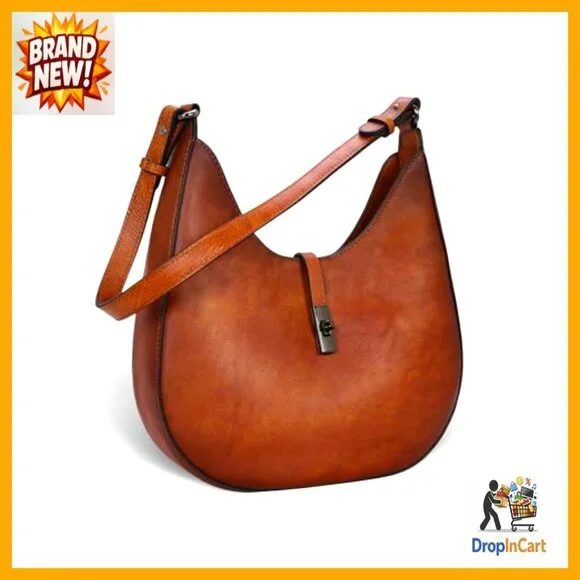 Leather Crossbody Hobo Bag Adjustable Straps Casual Work Everyday Purse